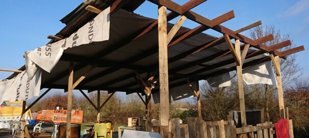 Cabane en cours de construction